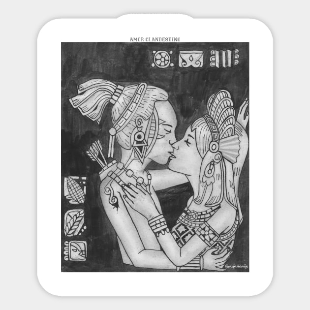 Mayan couple Sticker by Brayanamis